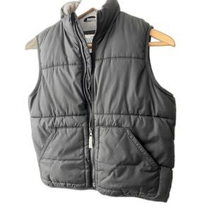 Old Navy Kids Black Puffer Zip up Vest size S 6/7 Relaxed Coldcontrol Outdoor
